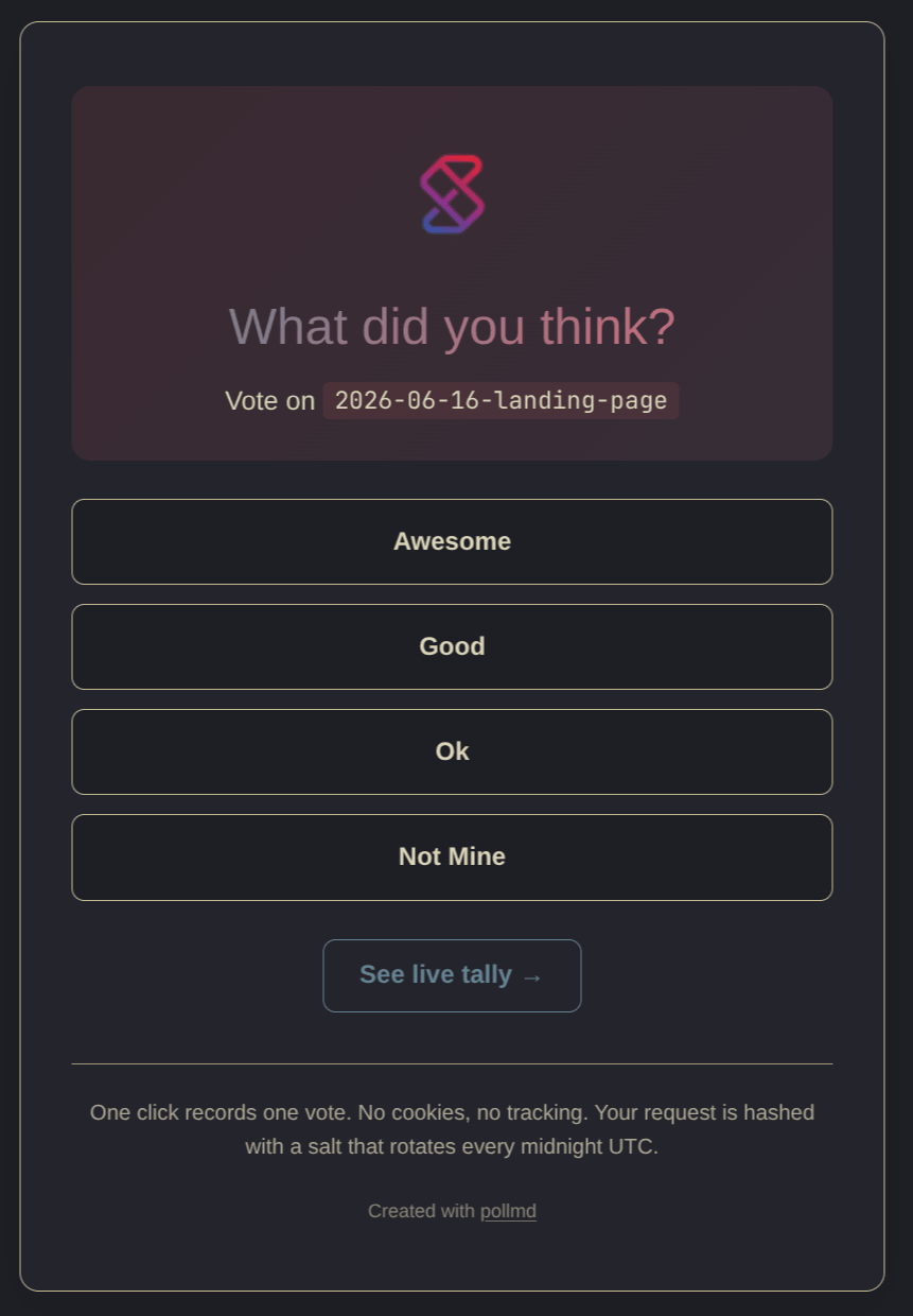 pollmd result page